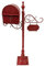 LXLA Cassetta Postale Cassetta Postale Esterna con Posta, Cassetta delle Lettere Media con Chiusura per Impieghi Gravosi, Scorri Il Design Decorativo, Targa Indirizzo e 2 Chiavi Incluse (Color : Red)