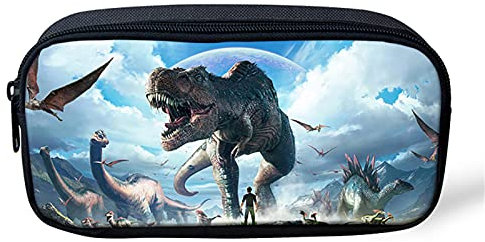 Belidome Federmäppchen für Kinder, Dinosaurier-Federmäppchen mit robustem Reißverschluss für Jungen