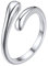 SILVERCUTE Damen verstellbar Zehen Ring 925 Sterling Silber Wassertropfen Design Offener Zehenring Minimalist Schmuck Accessoire für Cocktailparty Strandparty