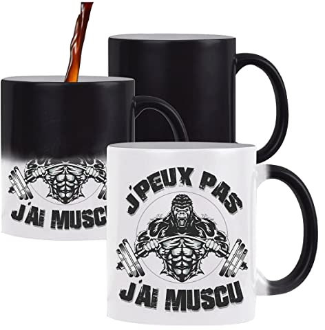 Mug Magique J'peux pas Muscu Gorille | Tasse Humour