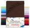 NatureMark 2er Set Kinder Spannbettlaken Jersey, Spannbetttuch 100% Baumwolle, für Babybett und Kinderbett | 70x140 cm - Schoko braun