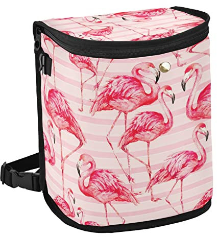 Poubelle de voiture étanche de style flamant rose pour le rangement et la poubelle