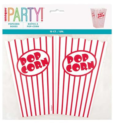 Unique 19577 - Popcorn Boxes - Count 10 (Pack of 1)