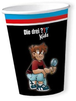 PAINT IT EASY NEU Pappbecher Die DREI ???, 8 Stück, 0,2l