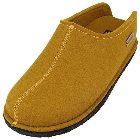 HAFLINGER Flair Smily Filzpantoffeln aus Wollfilz Hausschuh Masala, Gr. 37