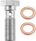 X AUTOHAUX 1pcs AN4 7/16-20 Turbo Brake Line Single Banjo Bolt 32mm Length