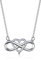 Kette Damen Infinity Herz Halskette 925 Sterling Silber, Kristall Ketten Anhänger mit Zirkonia, Unendlichkeit für immer Liebe Herz Schmuck Anhänger Halskette für Frauen Freundin Frau Mama