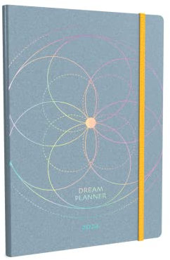 Collins Dream Planner, agenda 2024, formato B5, visualizzazione settimanale e mensile, planner e organizer per produttività e impostazione degli obiettivi, da gennaio a dicembre, settimanale, blu