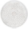 Hanobe Plateau Bois Decoratif Rond: Plats et Plateaux de Service Rustique Boho Floral Petit Blanc Deco Bougie Plateau Cafe Table Vintage Plate pour Repas Canapé Cuisine, 30cm