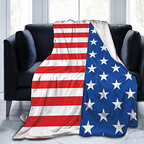 3D-gedruckte, individuelle schöne amerikanische Flagge, USA-Flagge, ultraweiche Micro-Fleece-Decke, Klimaanlage, Decke für Frauen, Winter, leichte, dicke Flanell-Fleece-Überwurfdecke für das Bett