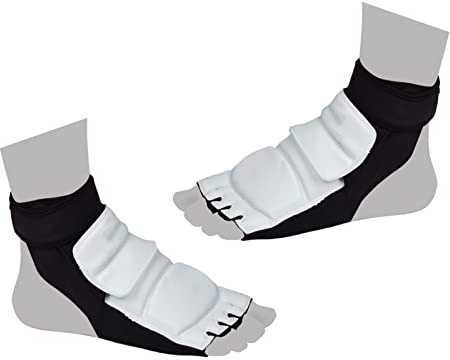 Attrezzatura da Boxe Taekwondo La Protezione per I Piedi Traspirante E Confortevole è Adatta per Gli Appassionati di Arti Marziali(M-Combinazione di Colori Bianco e Nero)