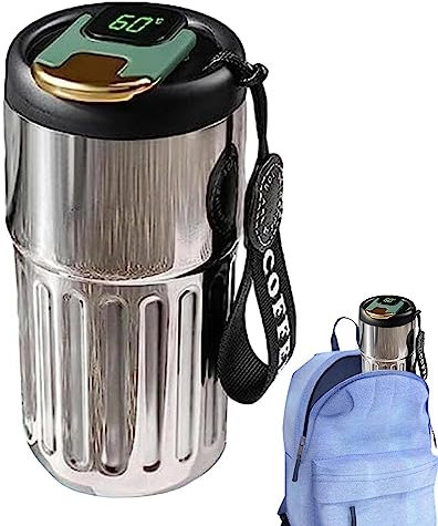Digital Water Bottle | Smart Vacuum Flask | Temperature Display Water Bottle | Upgraded Temperature Display Vacuum Coffee Cup | Stainless Steel Double Wall Vacuum Insulated Flask | For Home Car Travel