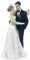 SiSfeL Wedding Cake Topper Figurine, Hochzeitspaar, Tortenfigur Hochzeit, Dekofigur Hochzeitspaar, für Vorschlag Trauung Valentinstag Dekoration
