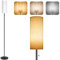Jayencer Floor Lamp for Living Room, 3 Color Temperature Modern Standing Lamps,Tall Lamp with Round Linen Lampshade for Bedroom Living Room Office