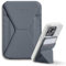 MOFT Magnetische Wallet Ständer für iPhone 16/15/14/13/12 Serie Kompatibel mit MagSafe, MOVAS Vegan Leder Magnetischer Handyständer mit 3 Betrachtungswinkeln, 2 Kartenhalter (Cool Grey)