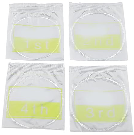 Accessorio per Strumento Trasparente con Corda in Nylon di Ricambio per Corda per Ukulele da 4 Pezzi
