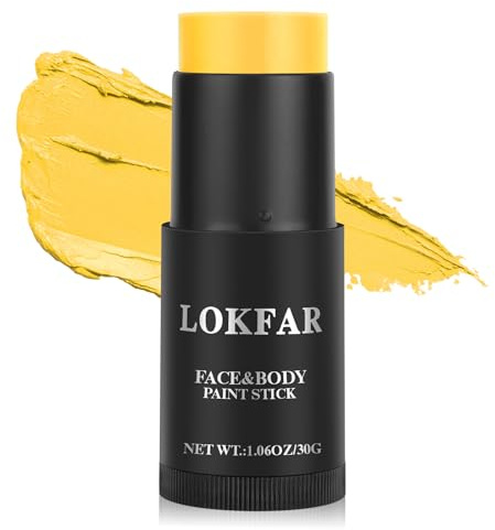 Peinture jaune pour le visage et le corps à base de crème - Grande capacité - Haute pigmentation - Longue durée de vie - Produit de maquillage professionnel pour