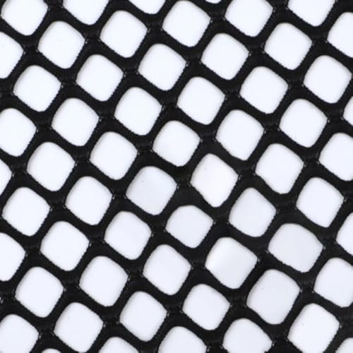 Wambere 160cm x 1m Netzgewebe,10mm Lochnetzstoff,Meterware Netzstoff Fischnetzstoff Mesh Tuch Fischmaschentuch Meshgewebe Bastelstoff Für DIY Nähen Kunsthandwerk Kleidungsdekoration,Schwarz