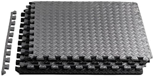Yes4All EVA Foam Floor Tiles, 60x60 cm, Up to 11.1 m², Set of 6/12/30, Gym, Garage, Outdoor, Hot Tub, Tent, Camping, Playpen, Dog Mat
