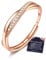 JeweBella 925 Sterling Silver Rings for Women Adjustable Thumb Ring Eternity Wedding Promise Engagement Rings Women Gold/Silver/Rose Gold Crossover Cubic Zirconia Ring Jewellery Gifts with Gift Card