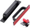 Oruiiju 2 Pieza Tiradores de puerta de armario Tiradores Para Cocina-sin perforación/Aluminio-para armario muebles puerta cajón cocina manijas(Negro- 166MM)