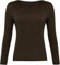 FASHION MY LOVE Women Ladies Long Sleeve Round Neck Plain Top Stretchy Casual Summer T-Shirts Basic Slim fit Tee Tops UK Plus Size 8-26 Chocolate Brown