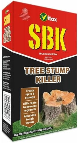 Vitax SBK Brushwood Tough Weed Brambles Thistles & Tree Stump Killer Glyphosate-free Solution For Treating Tree Stumps, Woody Weeds and Hardwood Saplings Prevent Regrowth 250ml Concentrate
