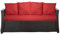 Setgarden® Bankauflage - Outdoor sitzkissen für Gartenbank für polyrattan- Polster Auflage Outdoor - Bankpolster Auflage für Hollywoodschaukel Rattan Sitzbank (Rot, 170x60x50cm)