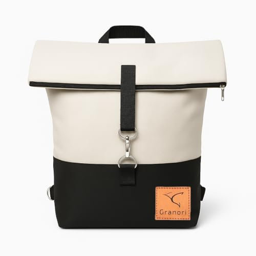 Granori® Fahrrad Gepäckträger Rucksack | 2-in-1 Gepäckträgertasche für Herren & Damen mit Schnellbefestigungssystem für E-Bike, Citybike, Mountainbike (Beige)