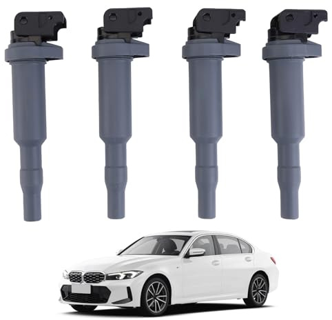 LICHENGTAI 4x Zündspule Zündmodul Kompatibel mit BMW 1er E81 E87 E88 3er E90 E93 E92 E91 5er E60 E61Zündspule Zündkerze 12137559842, 12137562745, 12137571644, 12137582627 Kerzenschachtzündspule