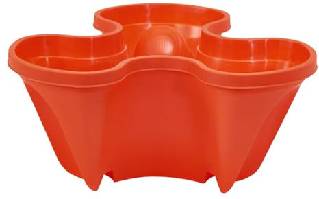 Grands pots de fleurs d'extérieur empilables - 3 niveaux - Lot de 3 pots de fleurs verticaux pour intérieur/extérieur - Couleur terre cuite - Grande plante (rouge brique 1, taille unique)