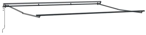 vidaXL Markisenrahmen Verstellbar Anthrazit 4,5 × 3 m Stahl | Stylisch und elegant – perfekt für den Außenbereich, Bequeme Fernbedienung für mehr Komfort,