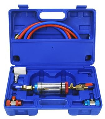 Filtre à huile for compresseur de climatisation automobile Analyseur d'huile de réfrigérant de climatisation Purificateur de remplissage d'huile de réfrigération Pour débutants et bricoleurs(Complete