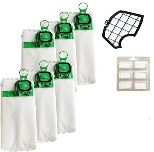 miro service kit 6 sacchetti compatibile per aspirapolvere folletto vk 140-150 + 1 griglia motore + 6 profumi