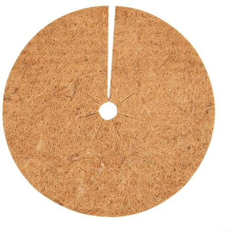 Honseadek 35cm Tree Fibre Plant Protection Mulch Discs 20cm 30cm Rings 40cm 45cm 60cm Natural Coir Mulching Mats Coconut Suppression Moisture Retention Garden (35CM)