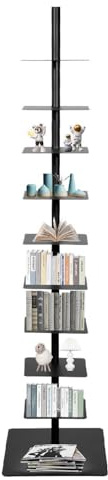 Generisch Estantería de columna vertebral,Estantería De Metal Alto Antideslizante - Almacenamiento Vertical Esquina Armario Escalera Estantería Para Almacenamiento