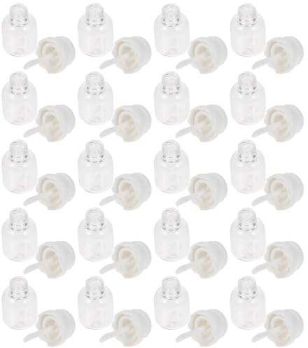 VILLCASE 20 Pièces Lot de Tubes de Gloss Vide Forme de Bouteille de Lait Flacons Plastique pour Lèvres Mini Contenants pour Soin des Lèvres
