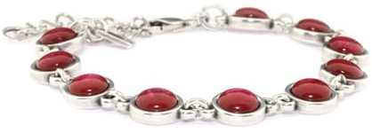 QOSS Armband LOIS silber bordeaux