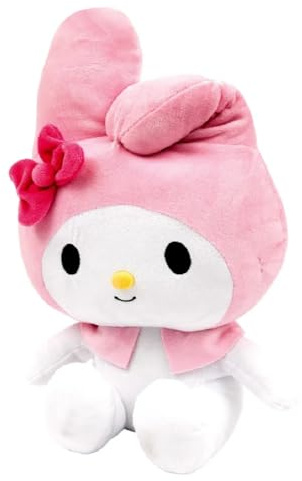 Peluche Sanrio 25cm Kuromi My Melody e Keroppi Pupazzi Soffici Hello Kitty & Friends in Poliestere Riciclato Dettagli Ricamati Kawaii Regalo per Bambini e Collezionisti Lavabili a Mano (My Melody)