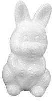 Rayher 3347800 Styropor-Hase, stehend, 8 cm
