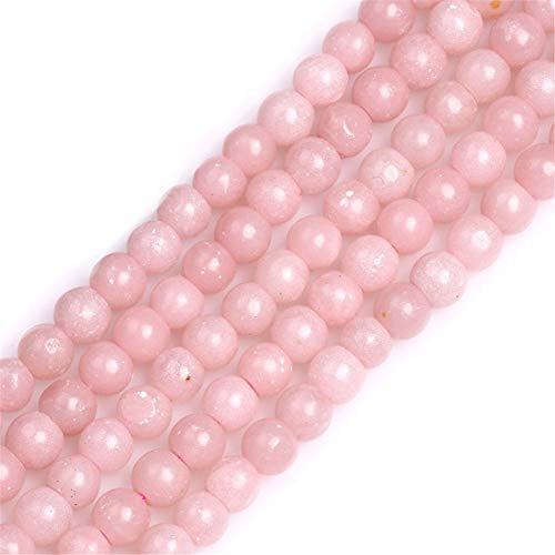 Sweet & Happy Girl's store 6mm Edelstein rosa Opal Perlen Strang 15 Inchjewellery, die Korn-