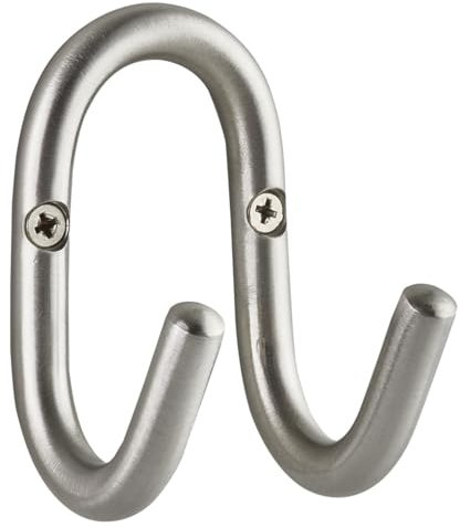 SOTECH Garderobenhaken FARA 88 x 51 mm echt Edelstahl gebürstet Kleiderhaken Wandhaken Jackenhaken Aufhänger