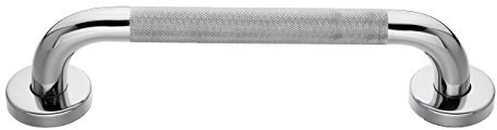 Asa de seguridad antideslizante 30cm de acero inoxidable 304 con acabado en cromo brillo y 6 puntos de anclaje, tacos y tornillos incluidos
