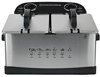 Cookworks Twin Professional Fryer - Stainless Steel