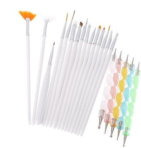 Yimart® Lot de 20 pinceaux pour nail art