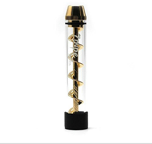 Twisty Glas Quarz Blunt für 1,5 Gramm Tabak mit Reinigungsbürste und Geschenk-Box gold