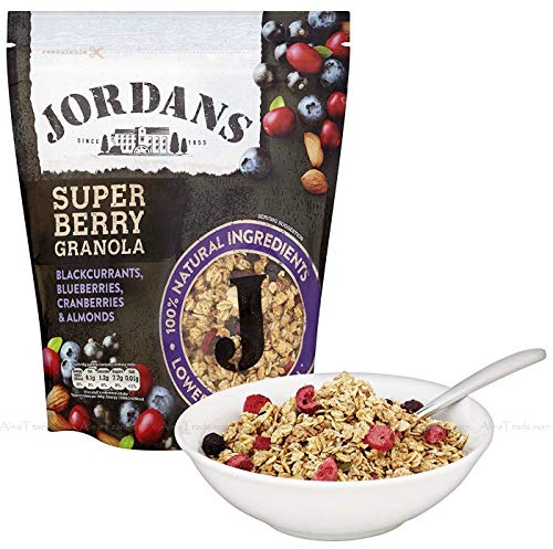 Jordans Granola Super Berry, Breakfast Cereal, High Fibre, 1 Packs of 1.5kg
