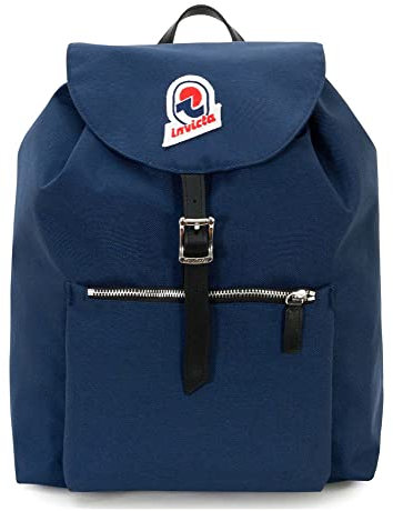 INVICTA ALPINO HERITAGE Rucksack, Backpack, Daypack, Tasche, Italienisches Design mit Lederdetails;Leicht und Kompakt für Reise und Ausflüge, Damen, Herren & Teenager, blau