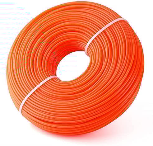 FEPITO Mähfaden rund orange 2,4 mm x 96 m Trimmerfaden Freischneider Faden
