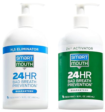 SmartMouth Original 2-Bottle Zinc Activated Mouthwash with Pumps, 16 fl oz